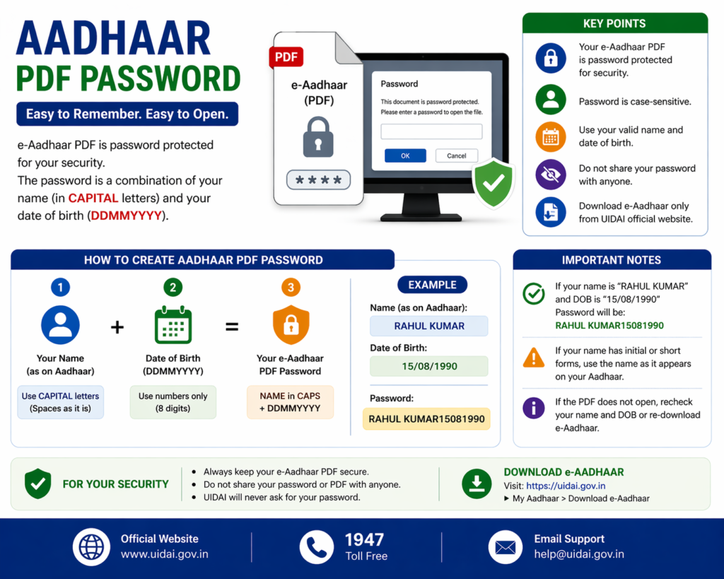 Aadhaar PDF Password