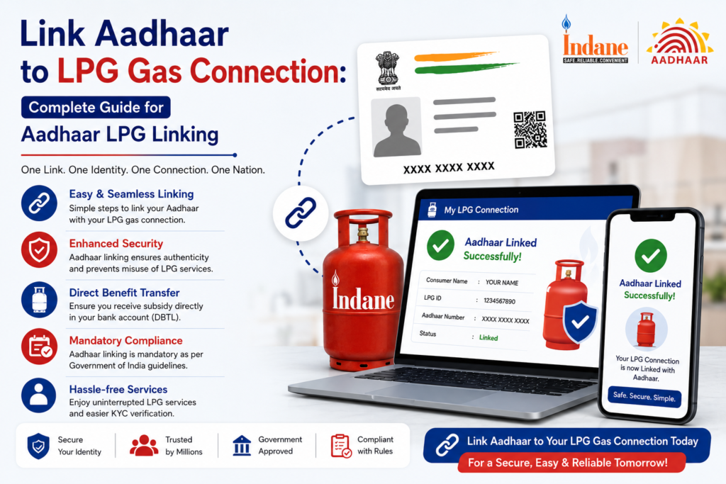 Link Aadhaar to LPG Gas Connection